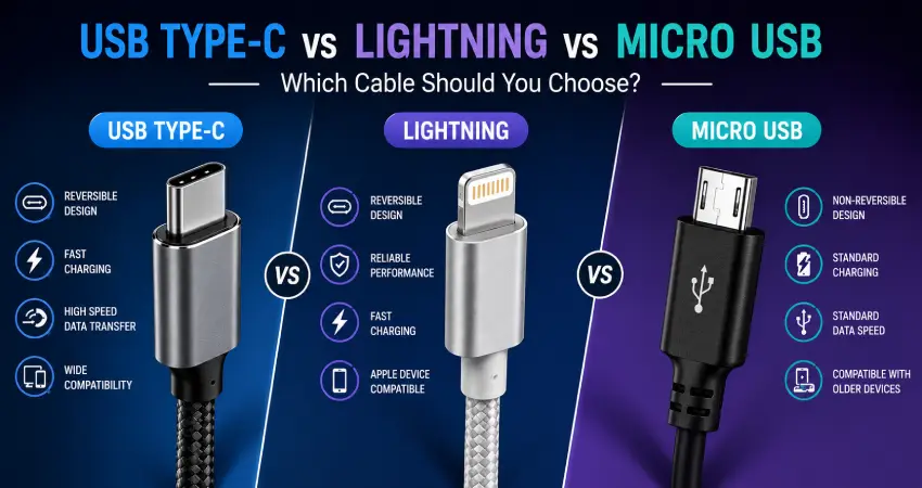 USB Type-C vs Lightning vs Micro USB